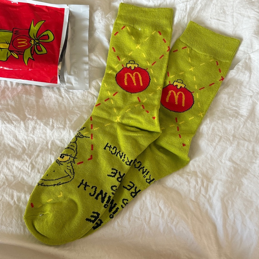The Grinch Socks green McDonald’s Christmas stole holiday collectors
